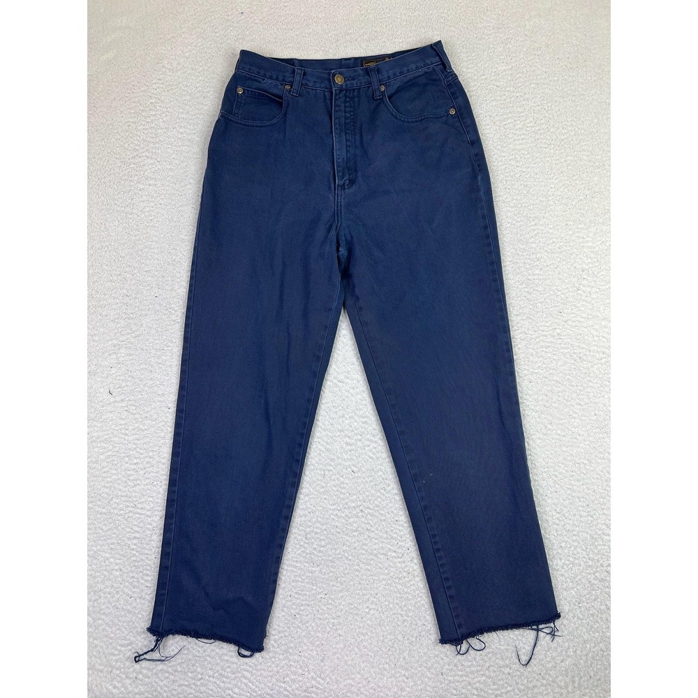 Eddie Bauer Jeans Womens 10 (Fits 28x27) Blue 100% Cotton Straight Raw Cutoff